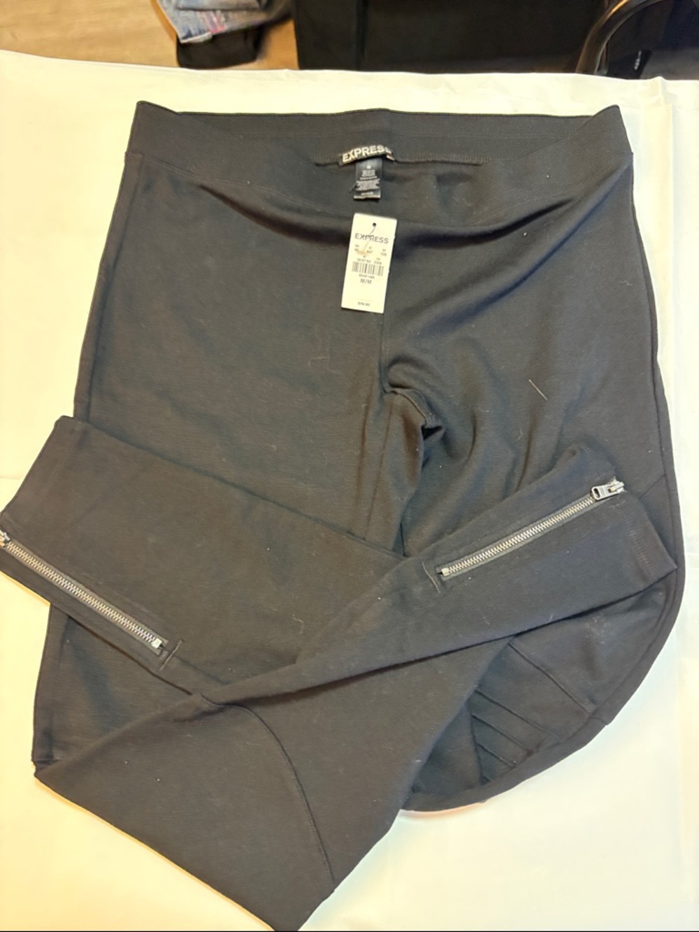 Express Black Leggings with Ankle Zippers